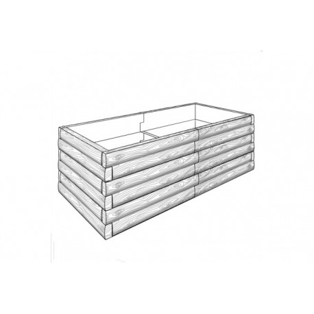 Podwyższone grządki - kształt 1, H - 81 cm 