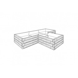 Podwyższone grządki kształt 5, H - 54 cm 3
