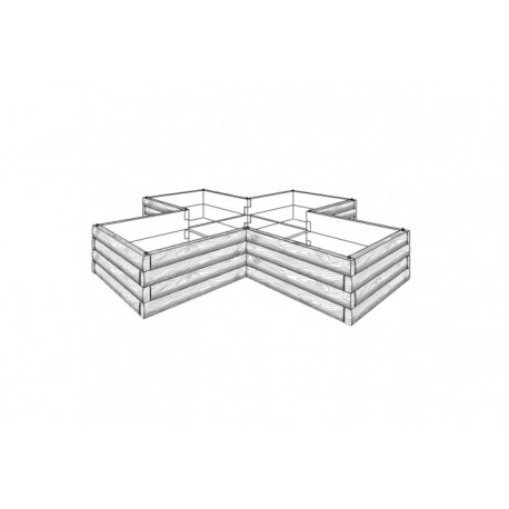 Podwyższone grządki - kształt 6, H - 54 cm 3
