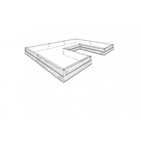 Podwyższone grządki - kształt 4, H - 27 cm3