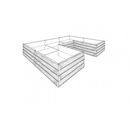 Podwyższone grządki - kształt 4, H - 54 cm13
