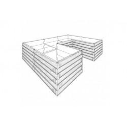Podwyższone grządki - kształt 4, H - 81 cm 3