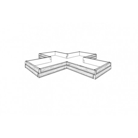 Podwyższone grządki - kształt 6, H - 27 cm 3